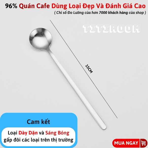 Thìa muỗng cà phê | Inox mạ vàng | Inox mạ bạc
