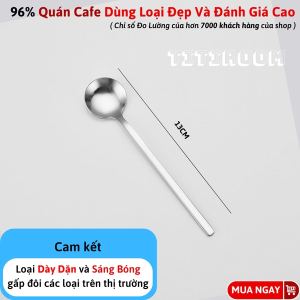 Thìa muỗng cà phê | Inox mạ vàng | Inox mạ bạc