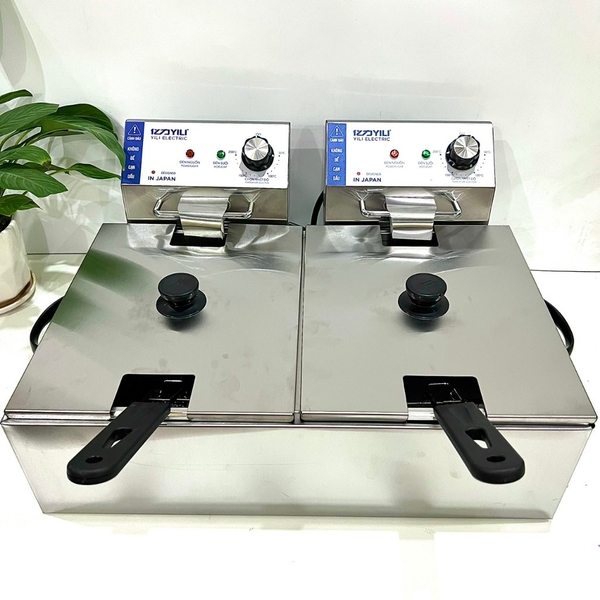 Bếp chiên ngập dầu nhúng điện SUNNY SN-02 | Dung tích 6L+6L | Công suất 2500W