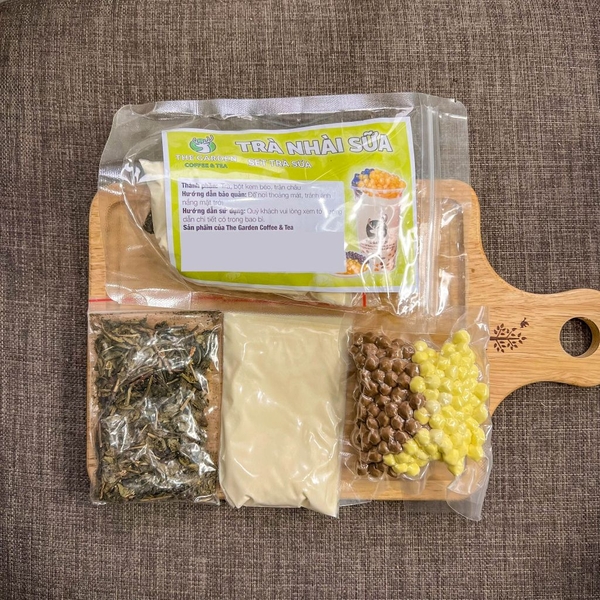 Set nguyên liệu trà sữa Tự Pha THE GARDEN | Thành phẩm 6-8 ly | Nhiều vị