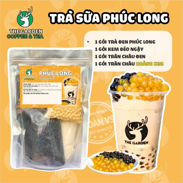 Set nguyên liệu trà sữa Tự Pha THE GARDEN | 30-35 Ly | Nhiều vị