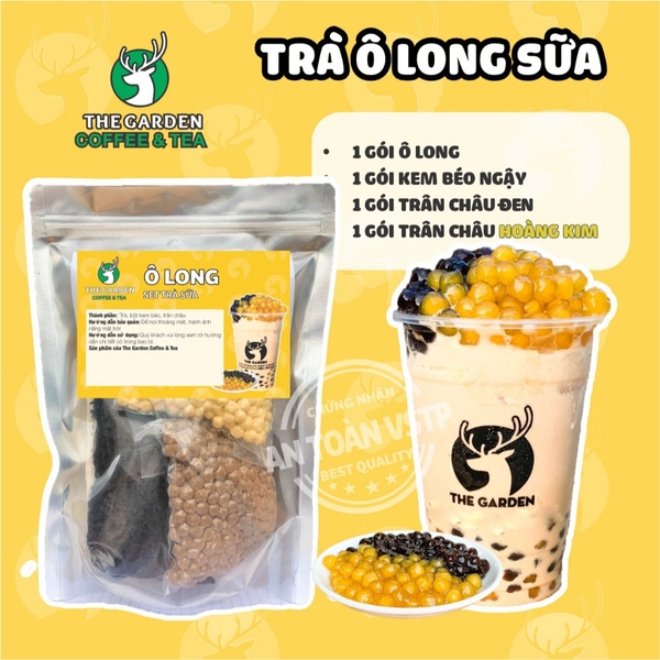 Set nguyên liệu trà sữa Tự Pha THE GARDEN | 30-35 Ly | Nhiều vị