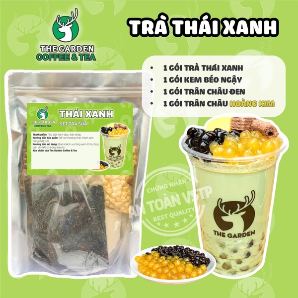 Set nguyên liệu trà sữa Tự Pha THE GARDEN | 30-35 Ly | Nhiều vị
