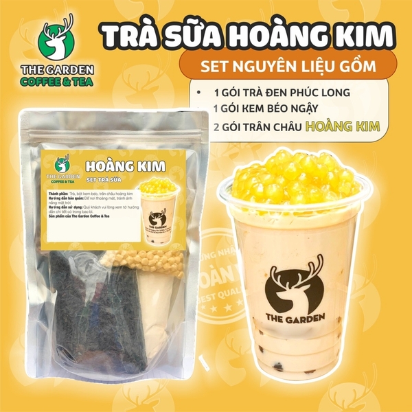 Set nguyên liệu trà sữa Tự Pha THE GARDEN | 30-35 Ly | Nhiều vị