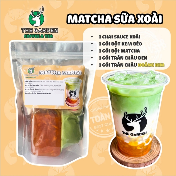 Set nguyên liệu trà sữa Tự Pha THE GARDEN | 30-35 Ly | Nhiều vị