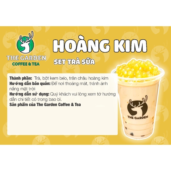 Set nguyên liệu trà sữa Tự Pha THE GARDEN | Thành phẩm 6-8 ly | Nhiều vị