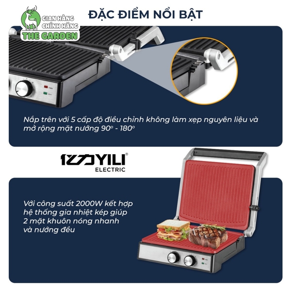 Máy nướng bánh mì YILI | Công suất 2000W