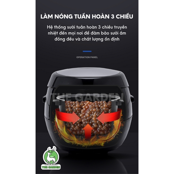 Nồi nấu trân châu tự động THE GARDEN 6L Tiếng Anh