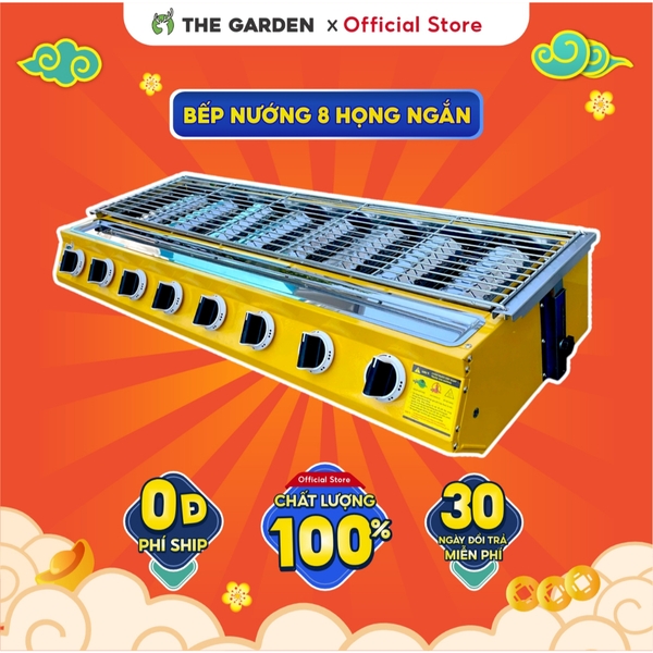 Bếp nướng Gas không khói THE GARDEN BN-6N | 8 HỌNG NGẮN