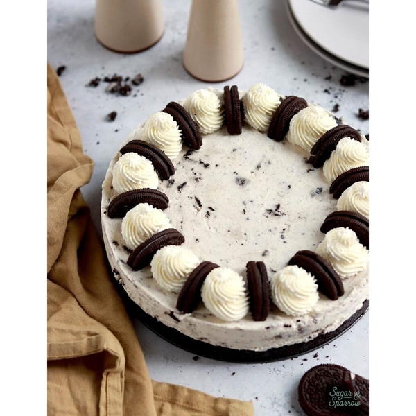 Set nguyên liệu làm bánh Cheese cake Oreo THE GARDEN | Thành phẩm 2 hộp 750ml