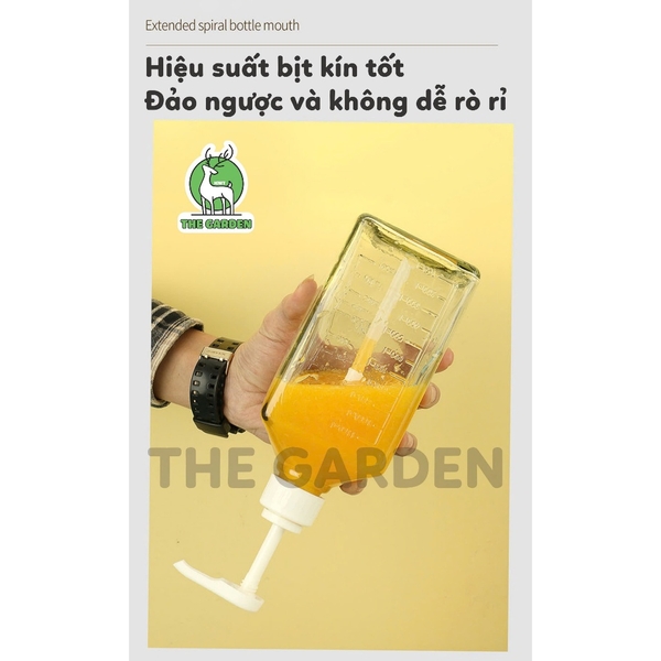 Bình pump đường thủy tinh 10cc  | Dung tích 1,1L