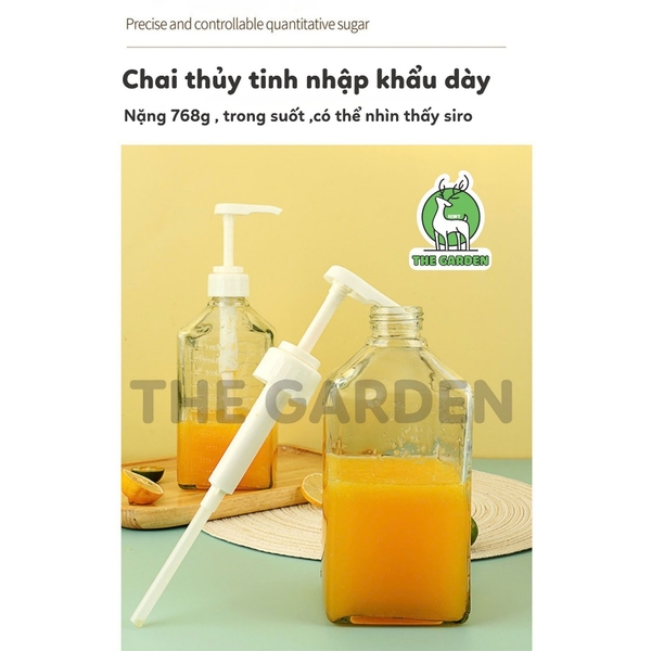 Bình pump đường thủy tinh 10cc  | Dung tích 1,1L