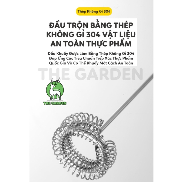 Máy tạo bọt cafe cầm tay SẠC ĐIỆN NÂNG CẤP THE GARDEN TG-2508