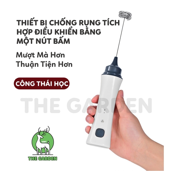 Máy tạo bọt cafe cầm tay SẠC ĐIỆN NÂNG CẤP THE GARDEN TG-2508