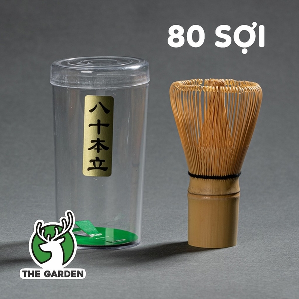 Chổi chasen đánh trà xanh matcha | Chất liệu tre cao cấp| 80 - 100 - 120 Sợi