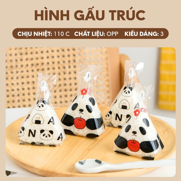 Túi bóng cơm nắm tam giác | Combo 50 cái
