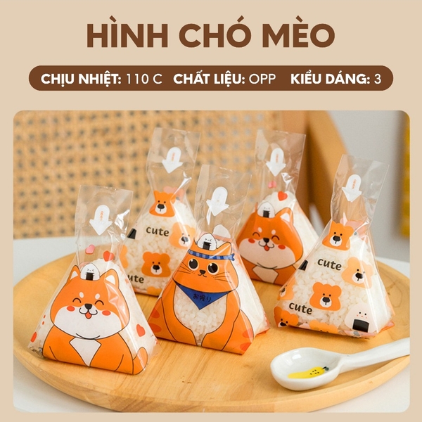 Túi bóng cơm nắm tam giác | Combo 50 cái