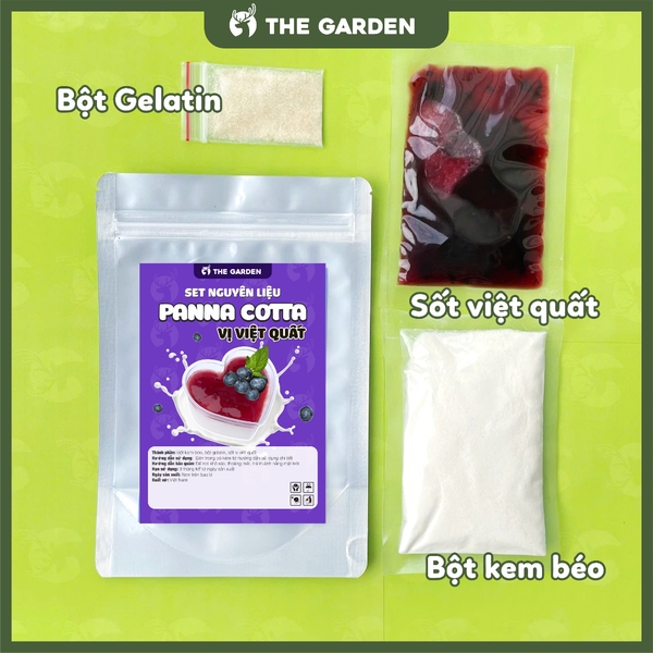 Set nguyên liệu Panna Cotta THE GARDE 10 hũ | Nhiều vị