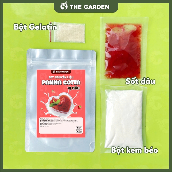 Set nguyên liệu Panna Cotta THE GARDE 10 hũ | Nhiều vị