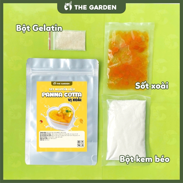 Set nguyên liệu Panna Cotta THE GARDE 10 hũ | Nhiều vị