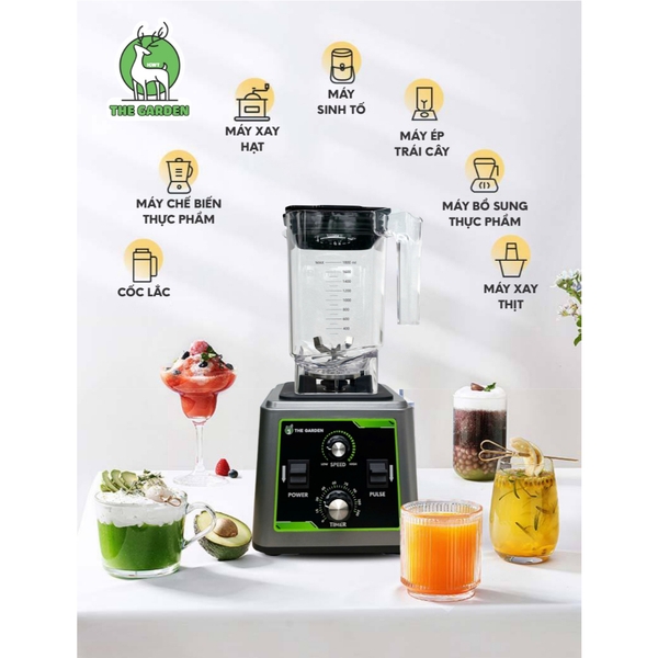 Máy xay sinh tố công nghiệp THE GARDEN TG-68PRO 2200W, hẹn giờ