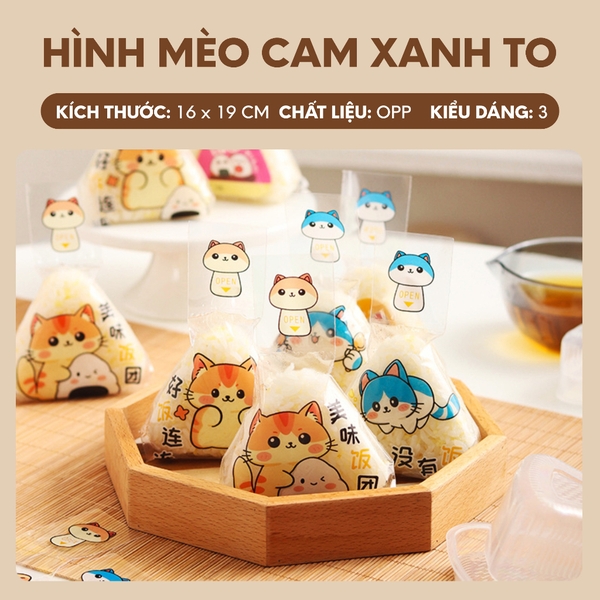 Túi bóng cơm nắm tam giác | Combo 50 cái