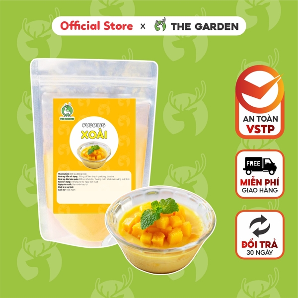 Bột Pudding Trứng THE GARDEN | Nhiều vị Socola, Matcha, Dâu, Khoai Môn | Gói 100g