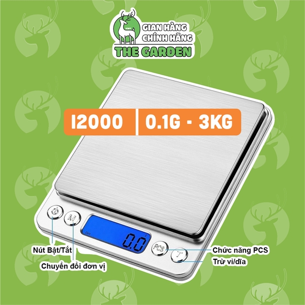 Cân Tiểu Ly Điện Tử | Model i-2000 | Định lượng 3kg - 0.1g | Có đèn LED