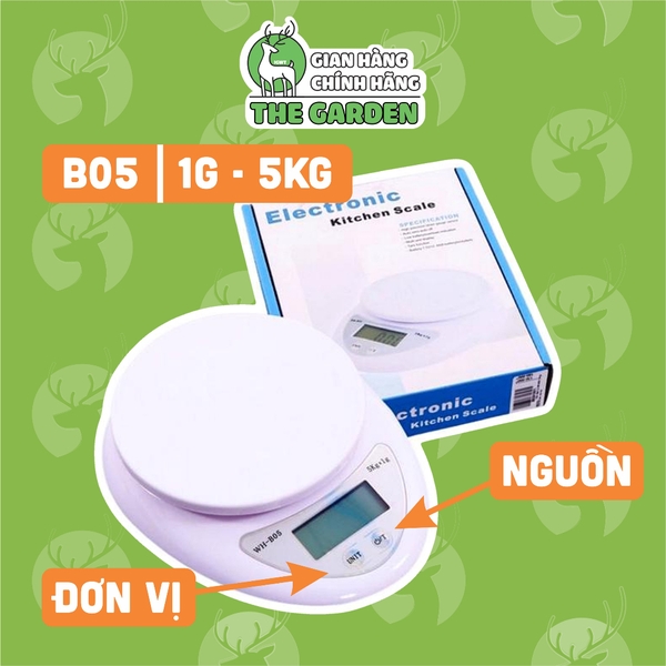 Cân Tiểu Ly Điện Tử | Model B05 | Định lượng 5kg - 1g