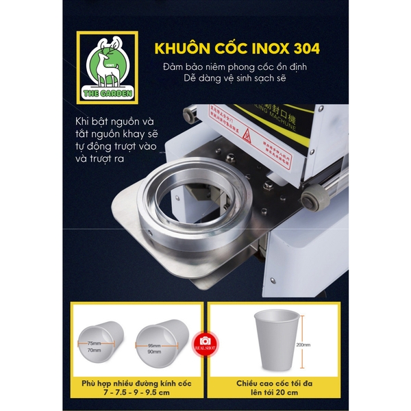 Máy dập nắp cốc, Máy ép miệng ly Tự Động FEST RC-95