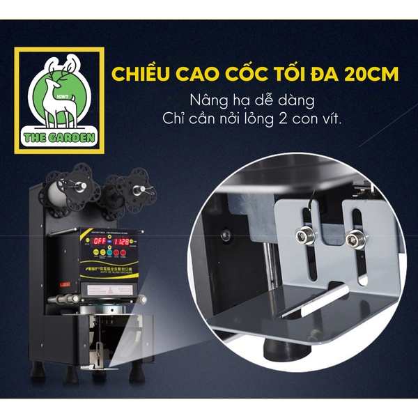 Máy dập nắp cốc, Máy ép miệng ly Tự Động FEST RC-95