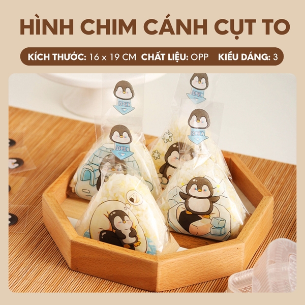 Túi bóng cơm nắm tam giác | Combo 50 cái