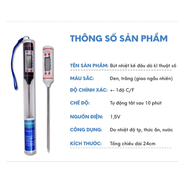 Nhiệt Kế đo nhiệt độ đồ uống