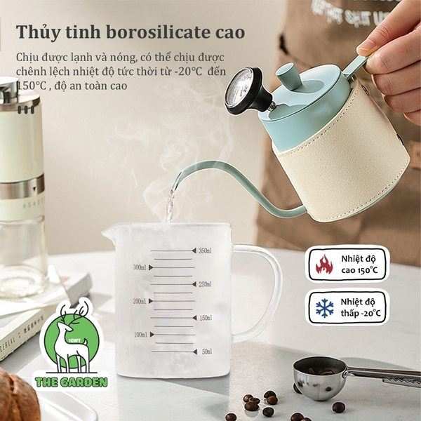 Cốc đong định lượng | Thủy tinh | Dung tích 350ml - 500ml - 1000ml