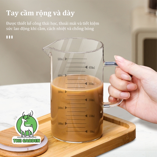 Cốc đong định lượng | Thủy tinh | Dung tích 350ml - 500ml - 1000ml