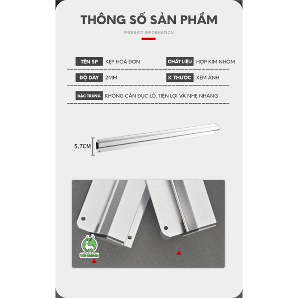 Thanh kẹp bill THE GARDEN thanh kẹp order , hóa đơn bằng inox 304 chiều dài 40cm