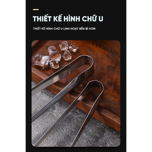 Kẹp gắp thức ăn inox 19cm