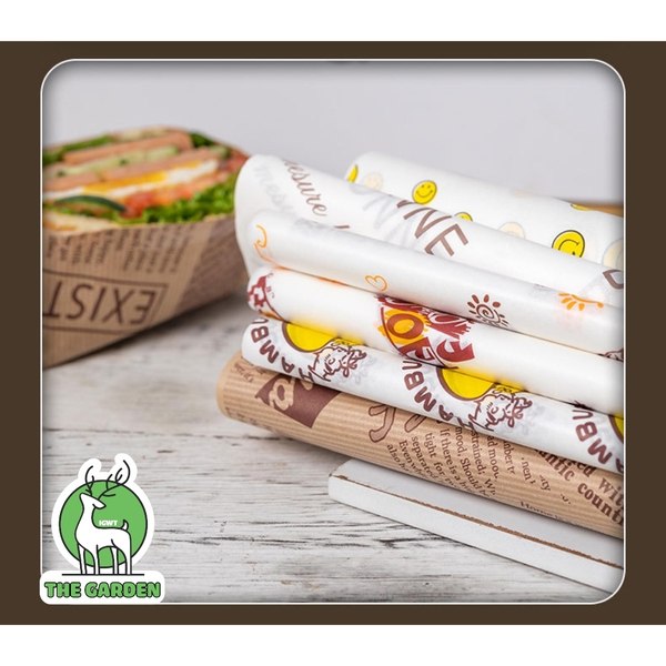 Giấy báo gói bánh sandwich | Kích thước 28x38cm | Combo 50