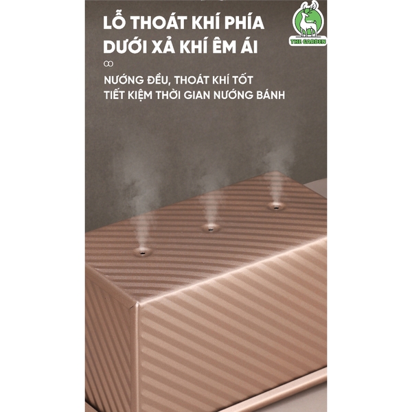 Khuôn nướng bánh mì gối, bánh sandwich  | Chất liệu thép Carbon chống dính | Loại 450g và 250g