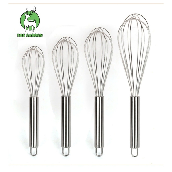Phơi đánh trứng bằng tay inox | Chiều dài 20 - 25 - 30cm