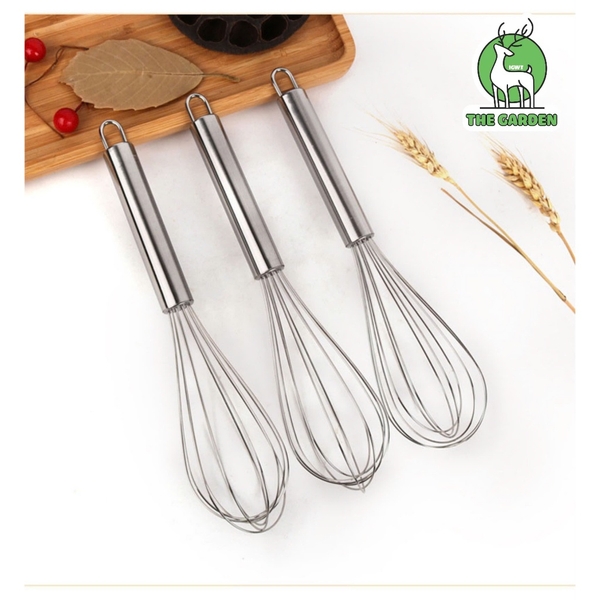Phơi đánh trứng bằng tay inox | Chiều dài 20 - 25 - 30cm