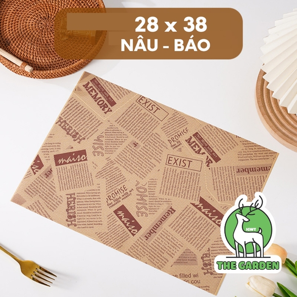 Giấy báo gói bánh sandwich | Kích thước 28x38cm | Combo 50