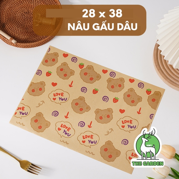 Giấy báo gói bánh sandwich | Kích thước 28x38cm | Combo 50