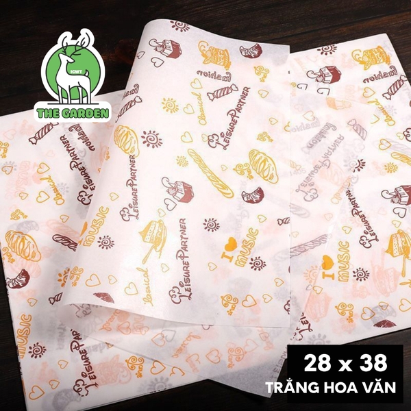 Giấy báo gói bánh sandwich | Kích thước 28x38cm | Combo 50