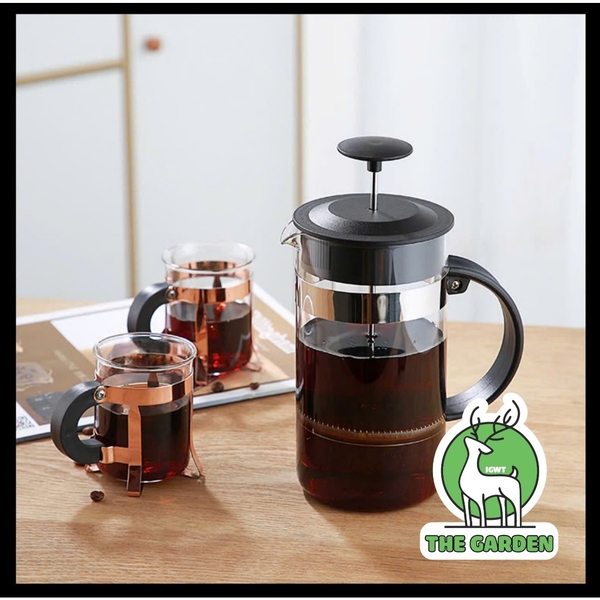Phin pha cà phê French Press thủy tinh Borosilicate |Dung tích 600 ML và 350ml