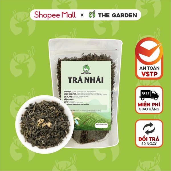 Trà xanh nhài cao cấp THE GARDEN pha trà sữa, trà trái cây gói 500g