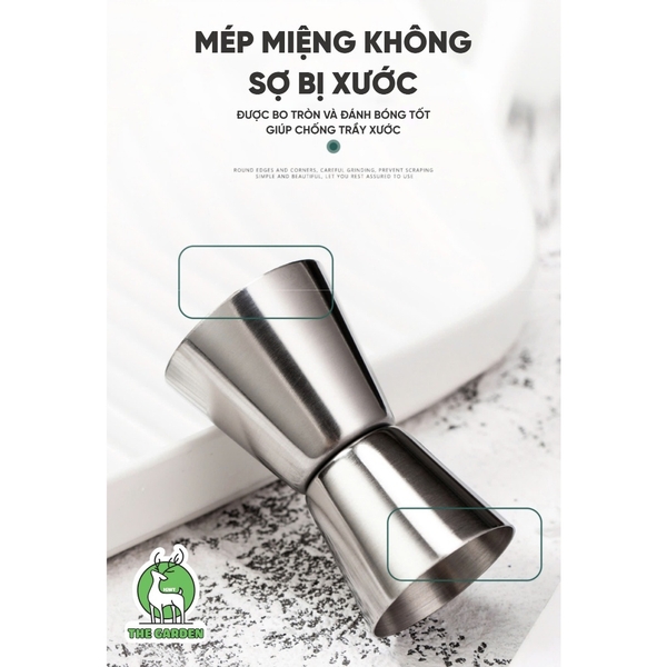 Jigger 2 đầu | Chất liệu inox | Dung tích 20/40ml và 15/30ml