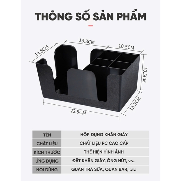 Khay nhựa đựng ống hút giấy ăn