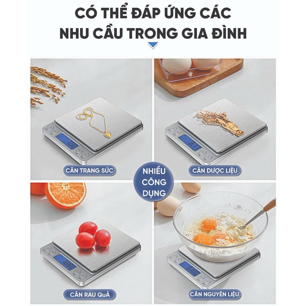 Cân Tiểu Ly Điện Tử | Model i-2000 | Định lượng 3kg - 0.1g | Có đèn LED