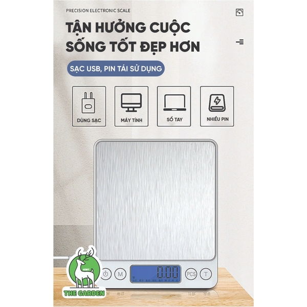 Cân Tiểu Ly Điện Tử | Model i-2000 | Định lượng 3kg - 0.1g | Có đèn LED